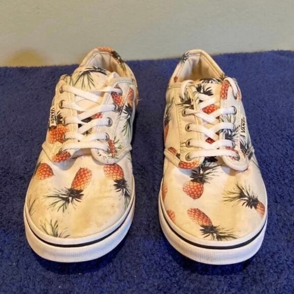 Vans Women's 6.5 Pineapple Print Lace Up Skater Tennis Shoe Sneakers - Picture 7 of 10